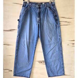 Vintage‎ Levi's SilverTab Jeans Cargo Mens Denim Baggy 34X31 Actual Size Blue